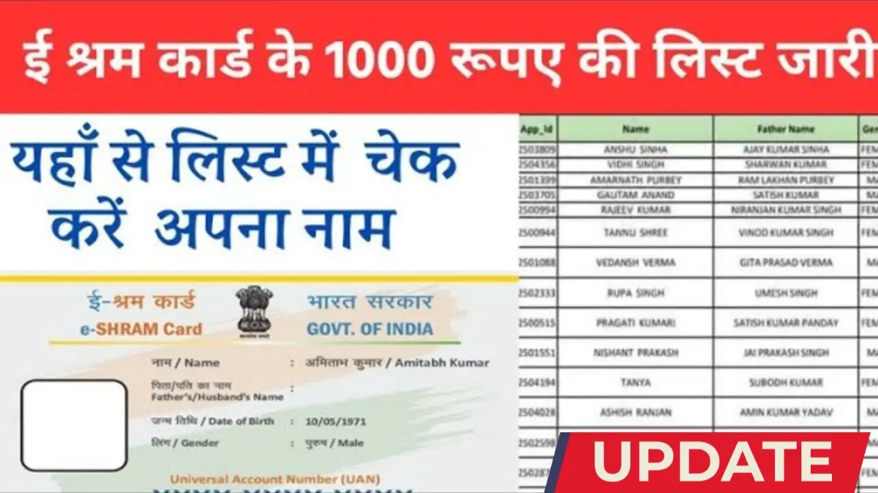 E shram card list